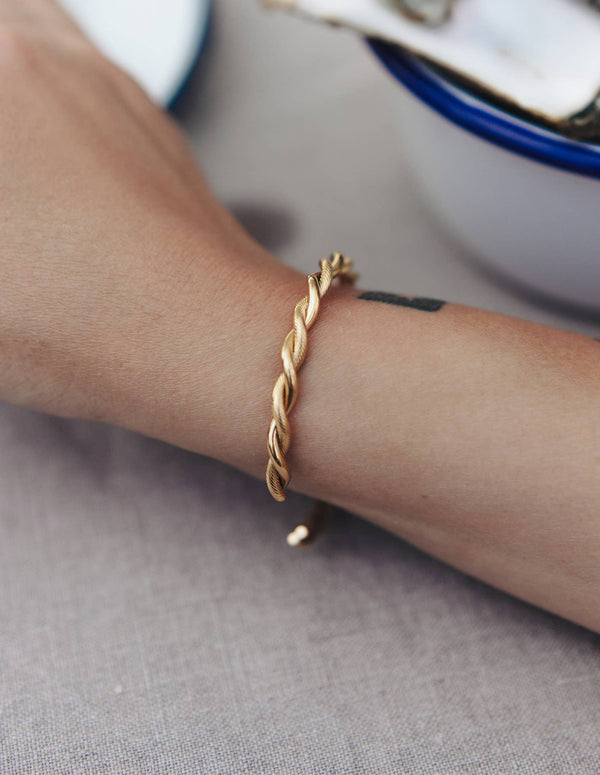 Waterproof Twist Cuff Bangle
