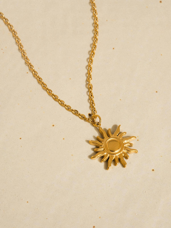Gold Plated & Non Tarnish Sun Necklace