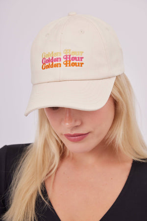 Golden Hour Baseball Cap in Beige