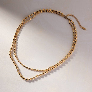 18K Gold PVD Plated Waterproof Chain Necklace