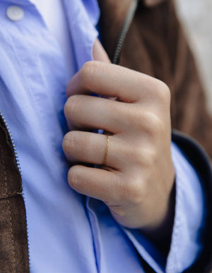 Waterproof Fine Rope Twist Ring