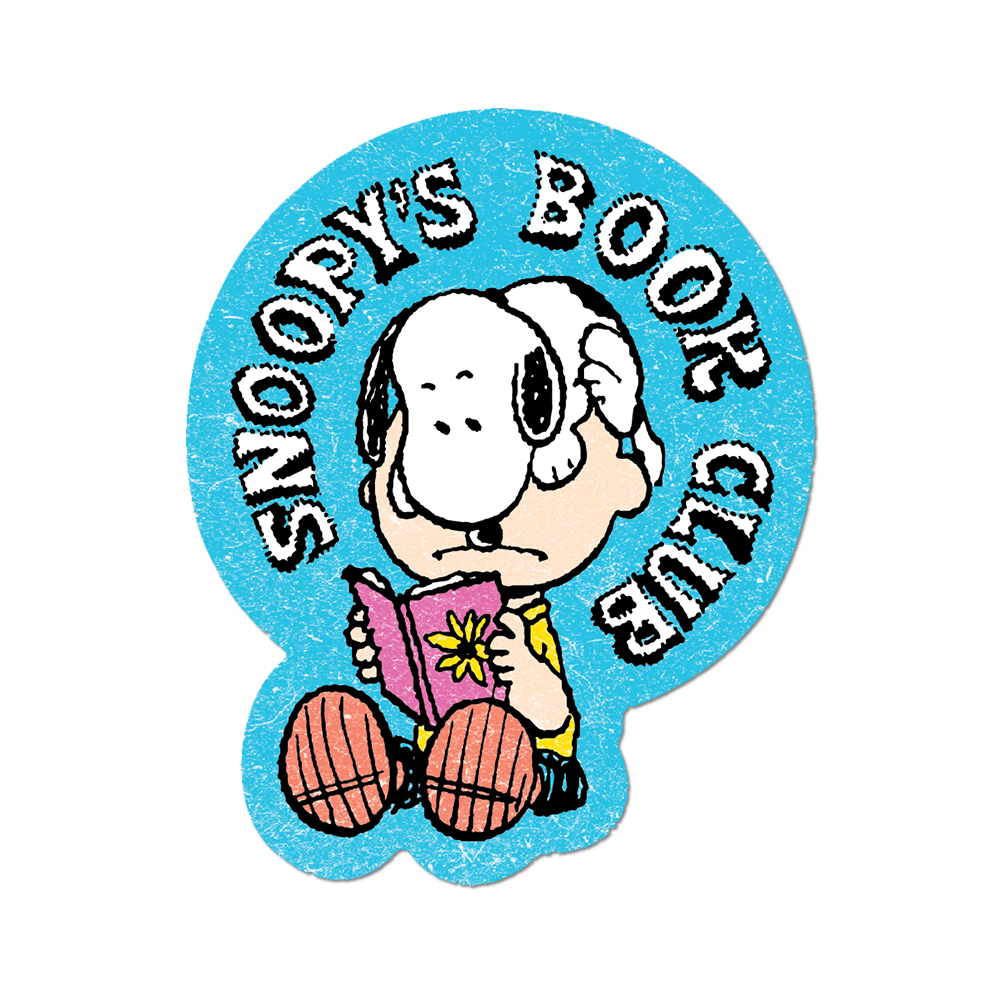 Snoopy's Book Club - Die-Cut Sticker (reading)