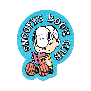 Snoopy's Book Club - Die-Cut Sticker (reading)