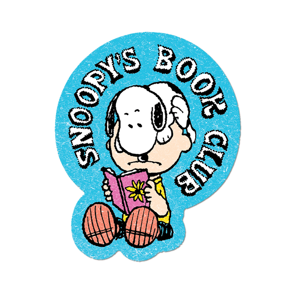 Snoopy's Book Club - Die-Cut Sticker (reading)