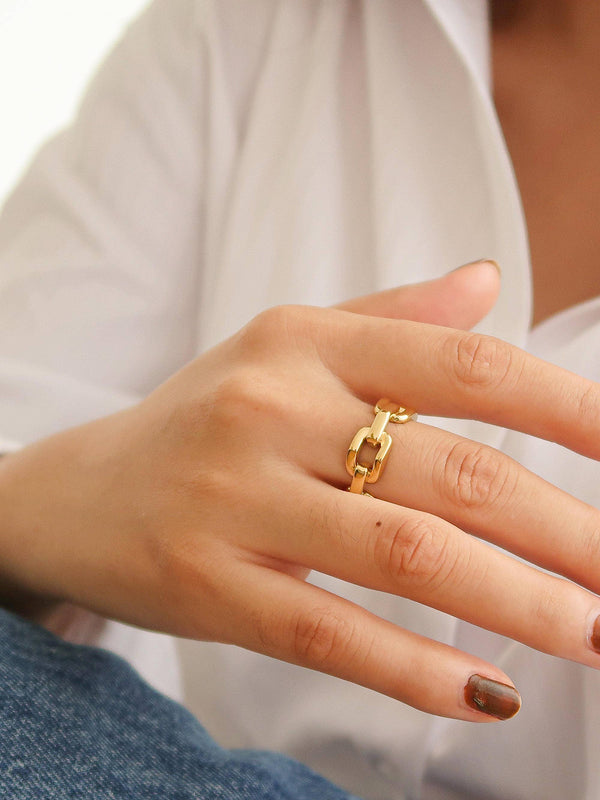 Brooklyn Gold Stack Braided Non-Tarnish Ring