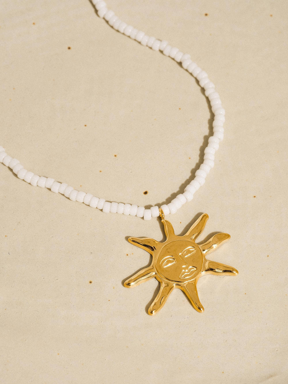 Iridessa 18K Gold Non-Tarnish Sun Beaded Necklace