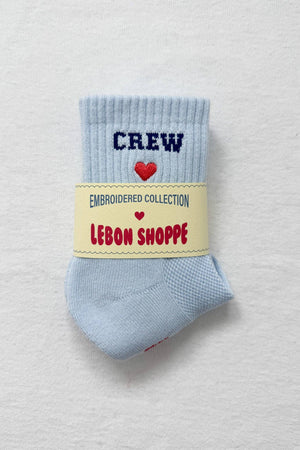 Embroidered Crew Socks