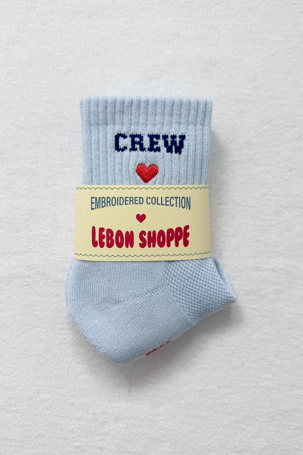 Embroidered Crew Socks