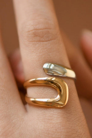 18K Gold Plated Waterproof Stainless Steel Ring