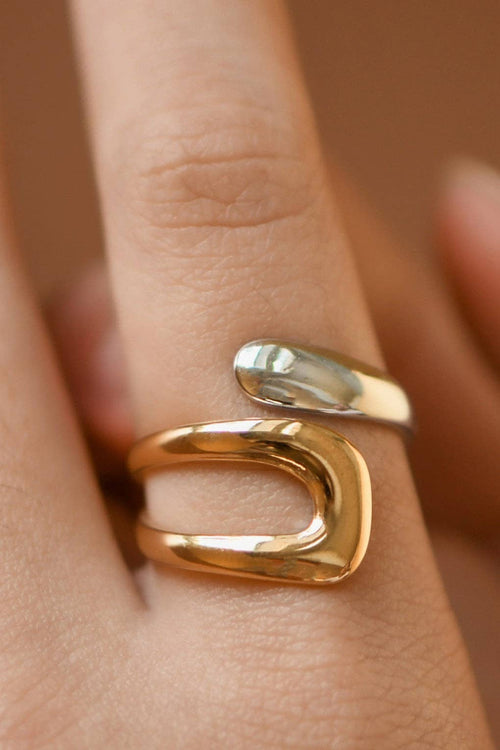 18K Gold Plated Waterproof Stainless Steel Ring