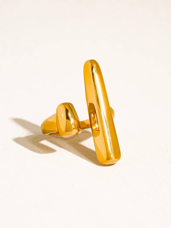 Gold Non-Tarnish Statement Ring