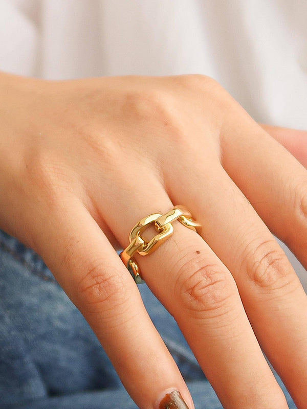 Brooklyn Gold Stack Braided Non-Tarnish Ring