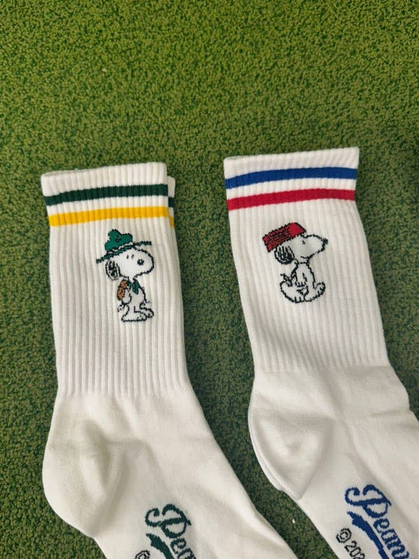 Peanuts Variety Snoopy 2Line Crew Ankle Socks