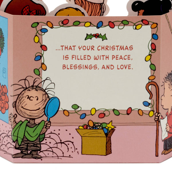 Christmas Paper Wonder Card 3D PopUp Peanuts™ Light & Sound