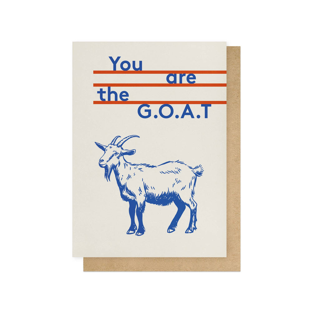 You Are The G.O.A.T. Greetings Card