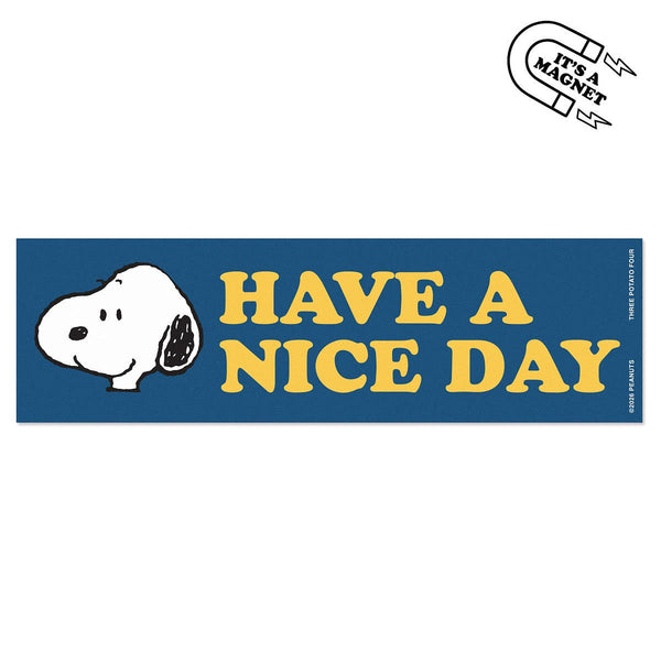 3P4 x Peanuts® - Snoopy Nice Day Bumper Magnet (Blue)