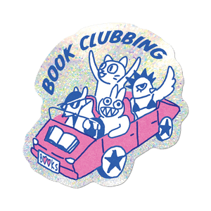 Book Clubbing by Apply (bookish) - Die-Cut Sticker